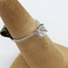 14K White Gold, Classic Channel-Set Engagement Ring, 1Ct. Round CZ Center Stone