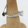 14K White Gold, Semi-Mount Engagement Ring, 1.5Ct. Round CZ Center Stone