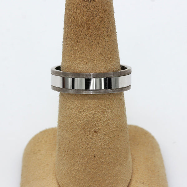 Sterling Silver Men's Fashion Ring, Wedding Band