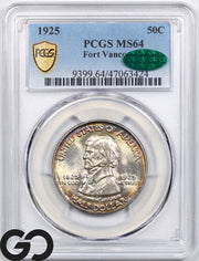 1925 Vancouver Commemorative Half Dollar PCGS / CAC MS-64 ** Bright Mint Luster!