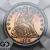 1859 Seated Liberty Dime CAMEO PROOF NGC PF-67 ** STUNNING RAINBOW TONING!