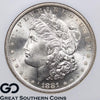 1881-S Morgan Silver Dollar Silver Coin NGC/CAC MS-65 ** PQ Blast White Blazer!