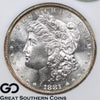 1881-S Morgan Silver Dollar Silver Coin NGC/CAC MS-65 ** Super Premium Quality!