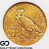 1913 Gold Half Eagle, $5 Gold Indian, NGC MS-63 ** Beautiful Coin!