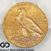 1909 Half Eagle, $5 Gold Indian, PCGS MS-62 ** Very Lustrous!