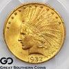 1932 Gold Eagle, $10 Gold Indian, PCGS MS-64+ ** Premium Quality Lustrous Beauty