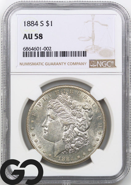 1884-S Morgan Silver Dollar $1 NGC AU-58 ** ULTRA SCARCE THIS NICE, LUSTROUS!