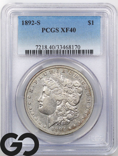 1892-S Morgan Silver Dollar $1 PCGS XF-40 ** COMMONLY FAKED, BUY CERTIFIED!