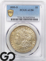 1895-O Morgan Silver Dollar $1 PCGS AU-50 ** LOW MINTAGE RARE KEY DATE