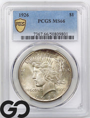 1926 Peace Dollar Silver $1 PCGS MS-66 ** ULTRA SCARCE THIS NICE, VERY LUSTROUS!