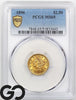 1896 $2.5 Gold Quarter Eagle, Gold Liberty PCGS MS-65 ** BEAUTIFUL COIN!
