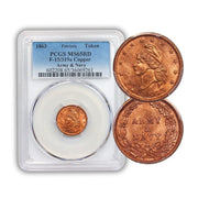 1863 Red Civil War Token | "Army & Navy" PCGS Certified MS 65 RD