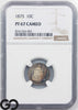 1875 Seated Liberty Dime, CAMEO PROOF, NGC PR 67 CAM ** Stunning Color, PQ!