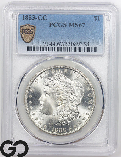 1883-CC Morgan Silver Dollar Coin PCGS MS 67 * Pristine Blazer, Premium Quality!