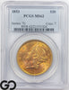 1853 Gold Double Eagle, $20 Gold Liberty PCGS MS 62, Only 5 Graded Higher!