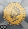 1855-C Gold Dollar, $1 Indian Princess Type 2 NGC AU 58, Only 9,803 Struck