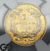 1855-C Gold Dollar, $1 Indian Princess Type 2 NGC AU 58, Only 9,803 Struck