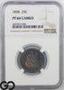 1858 Seated Liberty Quarter NGC PF 66 Cameo, Only 100 PR Minted, Great Color!
