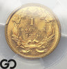 1876 Gold Dollar, $1 Indian Princess, Type 3 PCGS MS 66, Premium Quality!