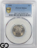1886 Liberty Nickel, V Nickel PCGS MS 66, Satin Gem++, Key Date, Premium Quality