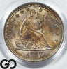 1857-O Seated Liberty Quarter PCGS/CAC MS 64 *No Motto*