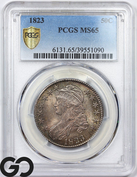 1823 Capped Bust Half Dollar PCGS MS 65 ** Normal 3