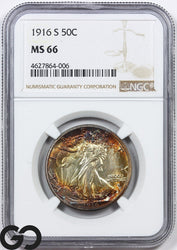 1916-S Walking Liberty Half Dollar NGC MS 66