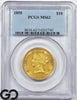 1855 Gold Eagle, $10 Gold Liberty PCGS MS 62 ** Lustrous Golden-Honey Appeal!