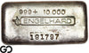 Vintage Engelhard 10 oz Ingot .999 Silver, Rare Loaf Bar, 3rd Edition Bullseye