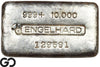 Vintage Engelhard 10 oz Ingot .999 Silver, Rare Loaf Bar, 3rd Edition Bullseye