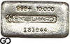Vintage Engelhard 10 oz Ingot .999 Silver, Rare Loaf Bar, 3rd Edition Bullseye