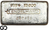 Vintage Engelhard 10 oz Ingot .999 Silver, Rare Loaf Bar, 3rd Edition Bullseye