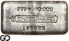 Vintage Engelhard 10 oz Ingot .999 Silver, Rare Loaf Bar, 3rd Edition Bullseye