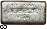 Vintage Engelhard 10 oz Ingot .999 Silver, Rare Loaf Bar, 3rd Edition Bullseye