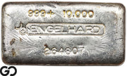 Vintage Engelhard 10 oz Ingot .999 Silver, Rare Loaf Bar, 3rd Edition Bullseye
