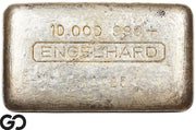 Vintage Engelhard 10 oz .999 Silver, Rare Loaf Bar, 3rd Series Transitional