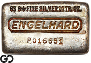 Vintage Engelhard 10 oz .999 Silver, Rare Loaf Bar, 7th Series "P" Prefix
