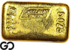 Vintage Engelhard London Made 5oz 999.9 Fine Poured Gold Loaf Bar, Rare