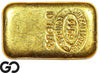 Johnson Matthey London 10 Tolas (3.75 oz) Gold Ingot, Vintage Poured Loaf Bar