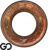 1852 Ring-Form Pattern Gold $1 Proof PCGS/CAC PR 66 RB, Copper J-147