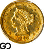1846-D Gold Quarter Eagle, $2.5 Liberty Head PCGS MS 61 *Rare Dahlonega*