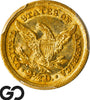 1846-D Gold Quarter Eagle, $2.5 Liberty Head PCGS MS 61 *Rare Dahlonega*