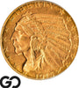 1915 Gold Half Eagle, $5 Indian Head PCGS MS 65, Gem Creamy Lustrous Surfaces