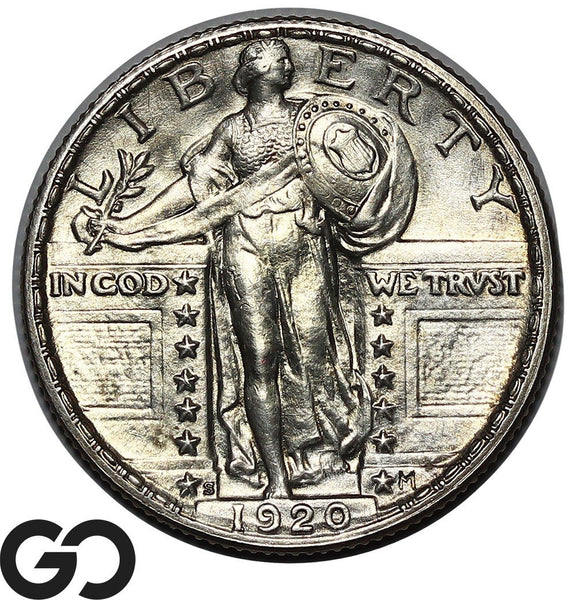 1920-S Standing Liberty Quarter *Scarce in High MS* Lustrous Solid Gem BU++ FH