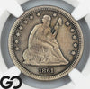1861-S Seated Liberty Quarter NGC XF Details, Cleaned ** Low Mintage Key Date!