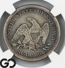 1861-S Seated Liberty Quarter NGC XF Details, Cleaned ** Low Mintage Key Date!