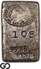 San Francisco Mint 6.52 oz .9995 Fine Silver Poured Bar #105-7 Vintage Bullion
