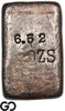 San Francisco Mint 6.52 oz .9995 Fine Silver Poured Bar #105-7 Vintage Bullion