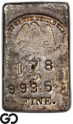 US Mint San Francisco 6.42 oz .9995 Fine Silver Bar #178 Vintage Bullion