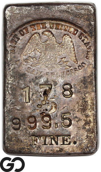 US Mint San Francisco 6.42 oz .9995 Fine Silver Bar #178 Vintage Bullion